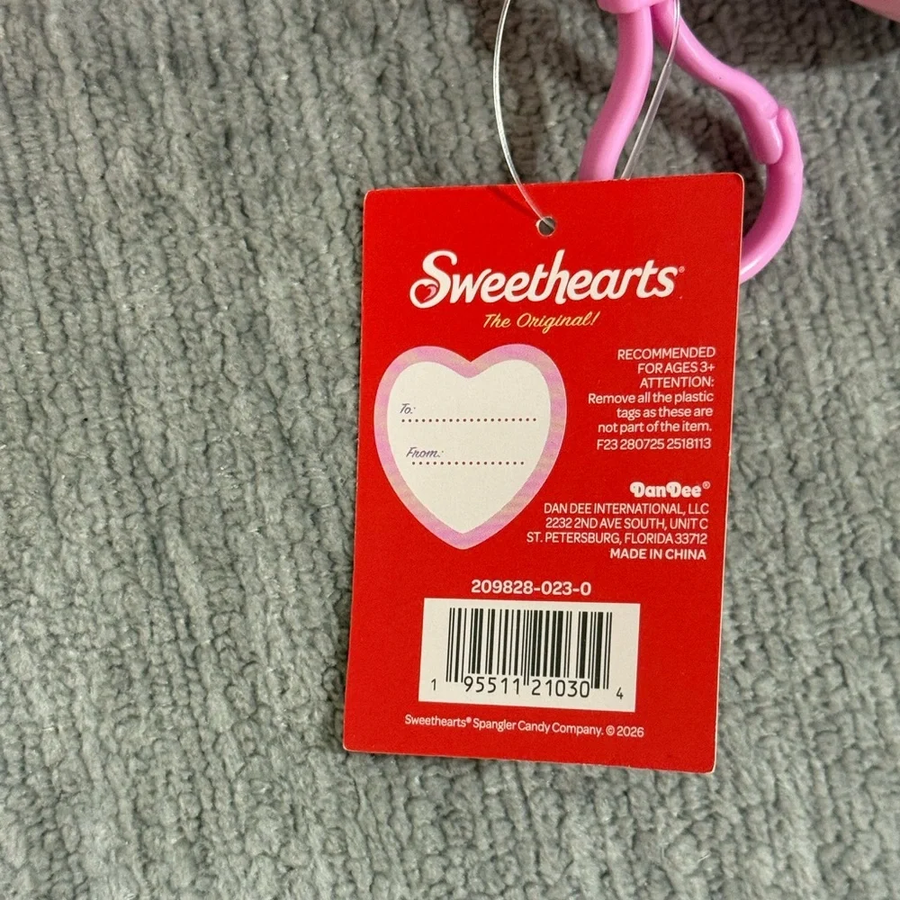 Sweetheart Heart Backpack Clip Memory Foam.Yellow/Pink/Blue/Purple (price per 2)